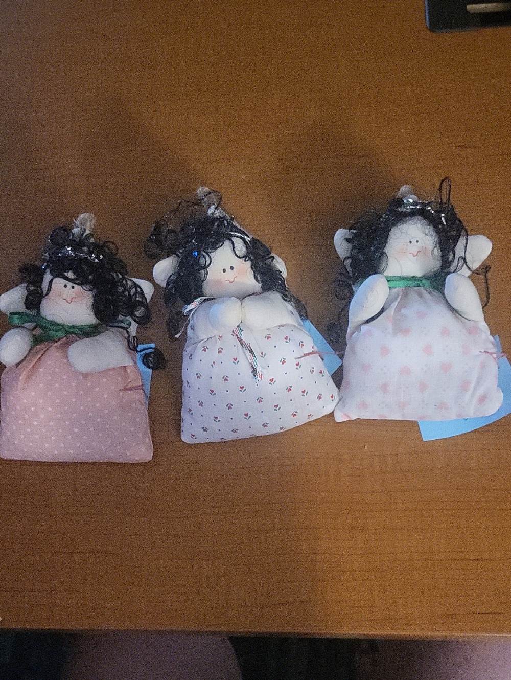 Handcrafted Bean Bag Angels Set Of 3.